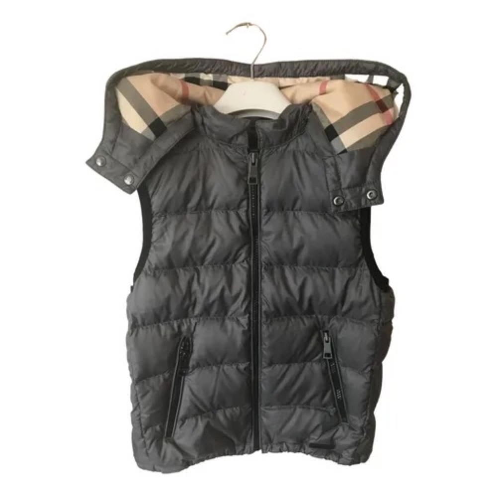 NEW!! Burberry Kids' Hooded Down Puffer Vest Jacket Size 8Y